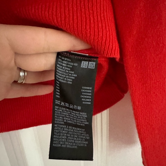 Orange /red  cashmere turtleneck - Picture 4 of 5